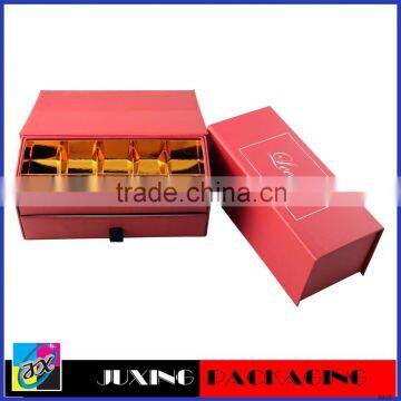 Quality antique chocolate box with transparent window