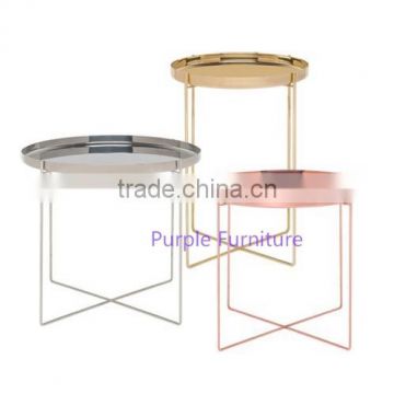 stainless steel hotel lobby side table
