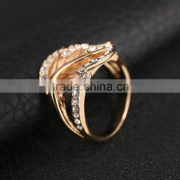 Single Big Leaf Knot Gold Silver Plated Women Band Ring Jewelry
