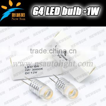 100% Manufacturer new G4 led bulb Epistar COB led chip light 12V DC 1W high brightness led bulb light