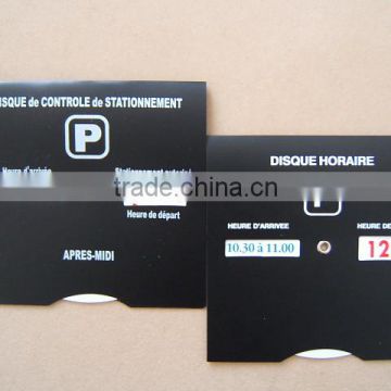 Best-selling plastic black Parking disc