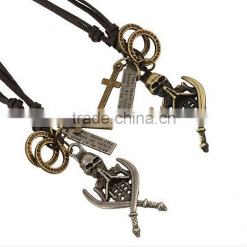 customized design leather necklace