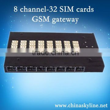 8 channel--32 sim cards gsm gateway