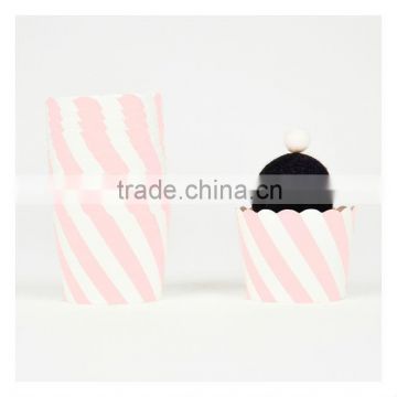 Pink Diagonal Stripe Standard Baking Cups cupcake liners Muffin Cups Paper Cupcake Cups Liners Cupcake Cases