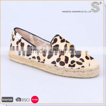 Made in China pony hair espadrilles women designer loafer shoes