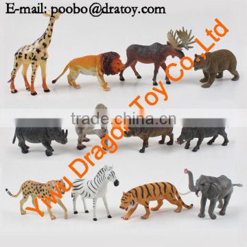 collect 12pcs of plastic animal toys for kid