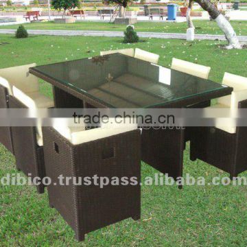 7Pcs Of Square Garden Dining Set 2012/ space-saving for outdooor use