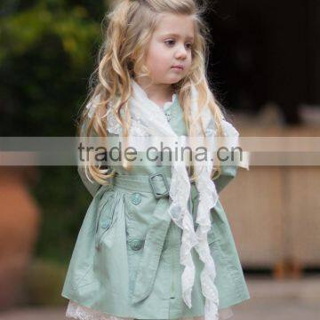 Fashionable Girls Scarf With Ivory Lace Children Lace Scarf Fashion Girls Wear Z-SF80727-1