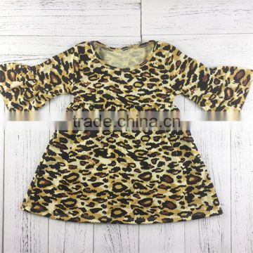 Directly sale custom design formfitting leopard print kids dress