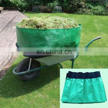 Wheelbarrow Bag Made of Clear Green Polyethylene Tarpaulin Sheeting