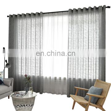 New arrival woven colors sheer polyester living room cheap curtains