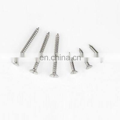 Factory stock DIN7982 Stainless steel 304 Flat head tapping screws
