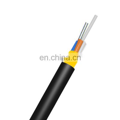 adss 24 core fiber optic cable single jacket HDPE 100 span factory price and fast delivery