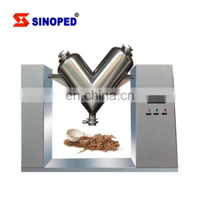 304 stainless steel protein chemical color wet powder mixer/v shape dry paint powder blender machine