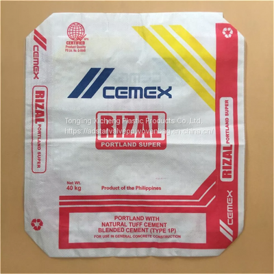 Custom Printed Putty Powder Gypsum Cement Packaging Bag Block Square Bottom Packing Bag With Valve