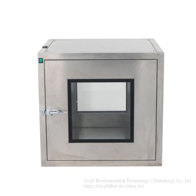 Cleanroom 304 Stainless Steel Pass Box with UV Germicidal Lamp Interlock System