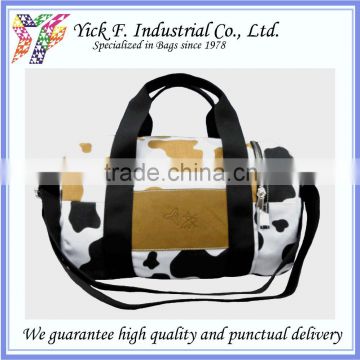 Lovely High Quality Cow Pattern Printed Canvas Duffel Bag