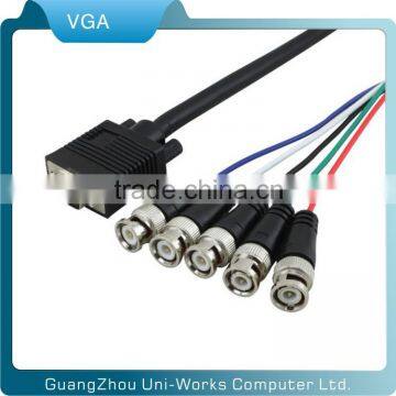 High quality VGA to 5BNC adapter Monitor Cable