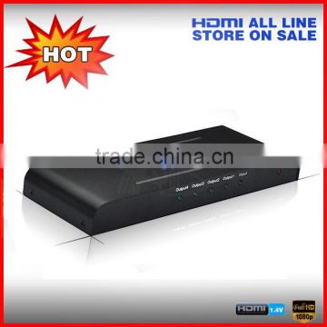 1x4 3D HDMI Splitter for HDTV XBOX360 PS3 Blu-ray DVD STB DVR