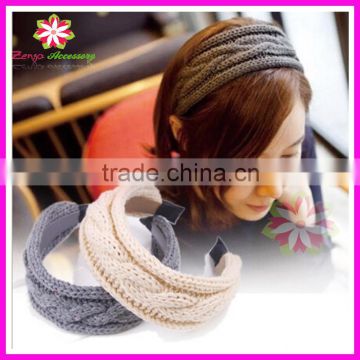 Women crochet headband, winter crochet headband, handmade knit crochet flower headband