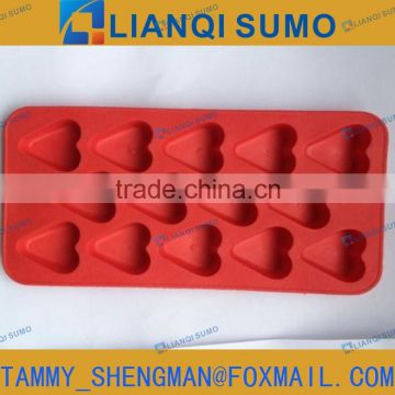 FDA High quality new style food-grade silicone Ice cream mould by heart shape