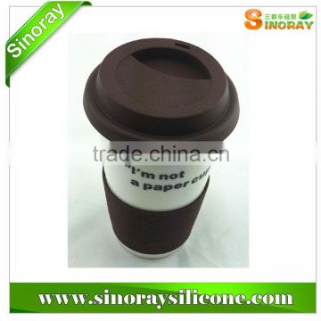 custom silicone coffee cup lid