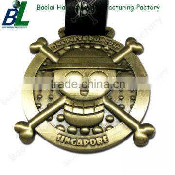 Die casted zinc alloy 3D Singapore running medals