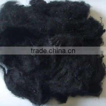 Grade B black solid dry polyester staple fiber 6DX64MM