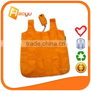 Eco-friendly ployester reusable folding shopping bag