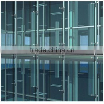 double glazed glass aluminum curtain wall with fulcrum