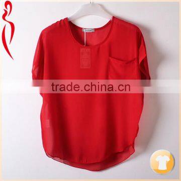 Tight ladies blouses with collar and short sleeve blouses