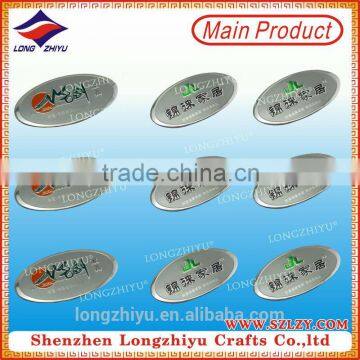 Aluminum stamping name label car label china thermal label