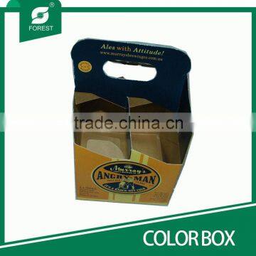 BEVERAGE INDUSTRY HIGH QUALITY KRAFT PAPER COLOR BOXES FOR 4 PACKING BOTTLE JUICE