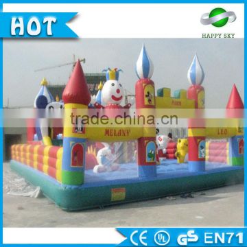 Promotion 8m 0.55mm PVC plastic kids inflatable amusement park, amusement park products, kids outdoor playground items