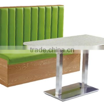 Sanlang fast food cheap custom leather restaurant diner sofa booth for sale