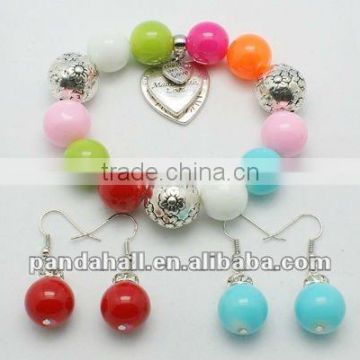Fashion Bracelet and Earring Jewelry Sets(SJEW-JS00027-08)