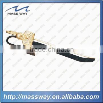 souvenir promotional zinc alloy metal custom 3D shape gold bookmark