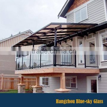 China supplier 4-12mm standard size tempered building glass for balcony railing with competitive price