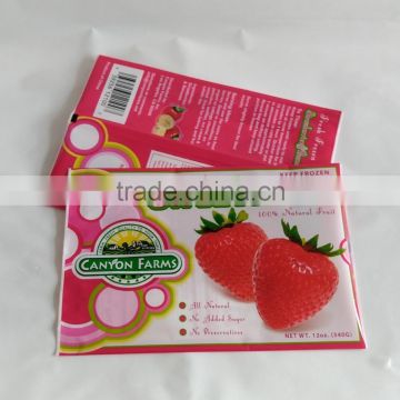 BRC Quality Frozen Strawberry Packaging Bag