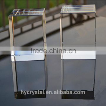 2016 cheap clear blank crystal cubes block for engraving