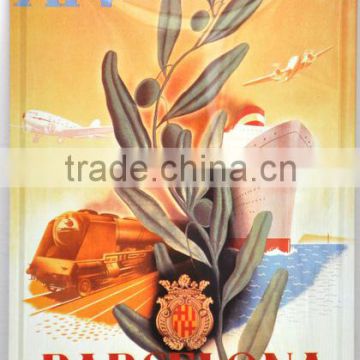 The ship and rice tin painting decorative painting iron /Iron painting
