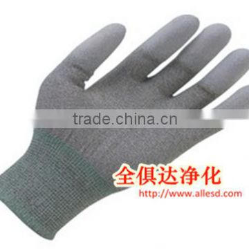 ESD anti static nylon pu top finger coated gloves