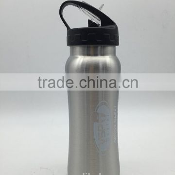 500ML,750MLwater bottle with straw/ single wall stainless steel water bottle/ bottled water sports camping