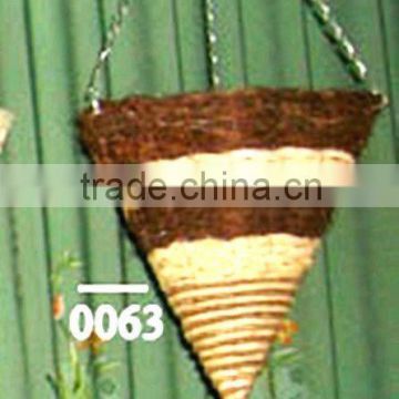 Cone Shape Rattan Hanging Basket