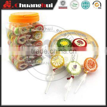 Handmade Lollipop Candy, Sliced Flat Flower Lollipop & Fruits Lollipop