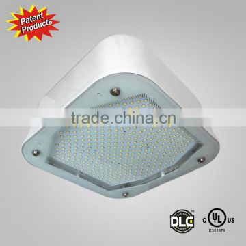 GAL130 130W IP65 square UL cUL DLC approved ceiling mounted led gas station canopy light with factory 5 years warranty