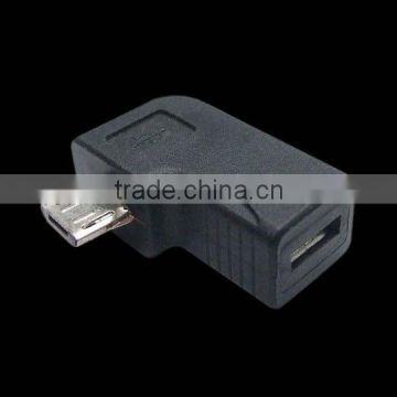 Right Angle Micro USB Female to Male adapter