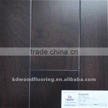 PPG UV coating stained sapele multilayer engineered wood flooring