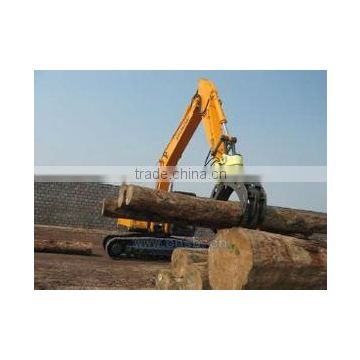 hitachi zx280 excavator rotating grapple for wood log stock