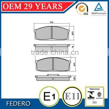 semi-metallic D234 China brake pads factory